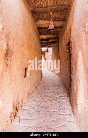 Gasse in Al Ula Old Town, Saudi-Arabien Stockfoto