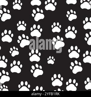 Abstraktes Design mit Hundefußabdrücken auf dem Hintergrund. Stock Vektor