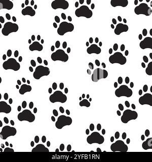 Abstraktes Design mit Hundefußabdrücken auf dem Hintergrund. Stock Vektor