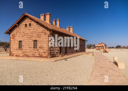 Bahnhof der ehemaligen Hejaz-Eisenbahn in der Nähe von Al Ula, Saudi-Arabien Stockfoto