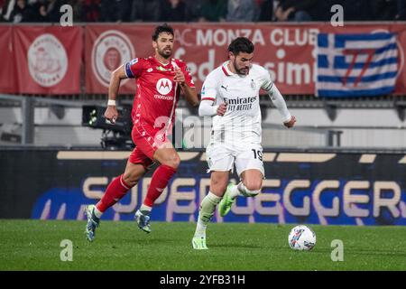 Monza, Italien. 02-11-2024. U-Power-Stadion. Italienische Fußballmeisterschaft der Serie A 2024-25. Monza vs Mailand 0-1. Tijjjani Reijnders, Mailand. Stockfoto