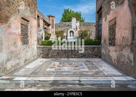 Haus des Marcus Lucretius (Casa delle Suonatrici), Archäologisches Gebiet von Pompeji, Pompeji, Kampanien, Italien Stockfoto