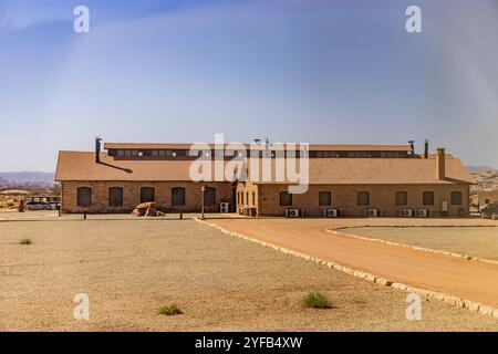 Bahnhof der ehemaligen Hejaz-Eisenbahn in der Nähe von Al Ula, Saudi-Arabien Stockfoto