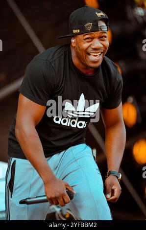 DJ-Schlosser - Rudimental, V2013, Hylands Park, Chelmsford, Essex, Großbritannien - 18. August 2013 Stockfoto