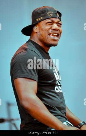 DJ-Schlosser - Rudimental, V2013, Hylands Park, Chelmsford, Essex, Großbritannien - 18. August 2013 Stockfoto