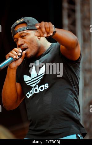 DJ-Schlosser - Rudimental, V2013, Hylands Park, Chelmsford, Essex, Großbritannien - 18. August 2013 Stockfoto