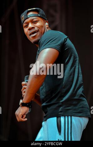 DJ-Schlosser - Rudimental, V2013, Hylands Park, Chelmsford, Essex, Großbritannien - 18. August 2013 Stockfoto