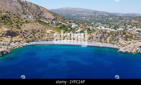 Vulkanstrand Mavra Volia Emporios auf der Insel Chios Stockfoto