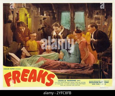 Freaks (MGM 1932 - Excelsior Pict Corp Reissue 1949). Foyer Card Stockfoto