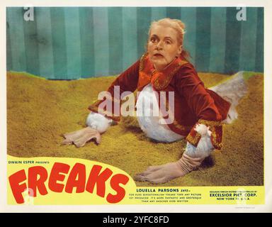 Freaks (MGM 1932, Excelsior Pict Corp Reissue 1949). Foyer Card Stockfoto