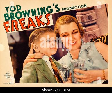 Freaks (MGM, 1932) Lobby Card - Harry Earles und Olga Baclanova Stockfoto