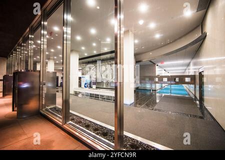 Pfizer World Headquarters in New York City, USA. Pfizer Inc. Ist ein US-amerikanisches multinationales Pharma- und Biotechnologieunternehmen. Stockfoto