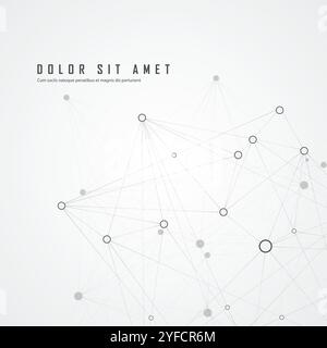 Verbindungsleitungen, großartiges Design für jeden Zweck. Grafikelement. Symbol für flache Linie. Digitales Designkonzept. Stock Vektor