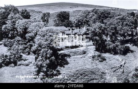 Eine Postkarte von Cloutsham Farm, Exmoor, Somerset, England Großbritannien - Ein echtes Foto von H H Hole, Williton, Somerset - Datum unbekannt Stockfoto