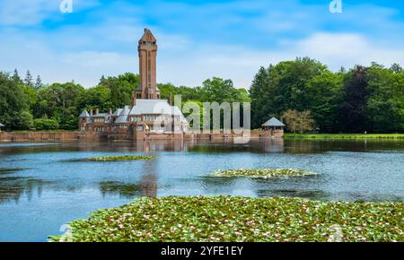 Jagdhütte Sint-Hubertus im Nationalpark The Hoge Veluwe, Niederlande. Stockfoto