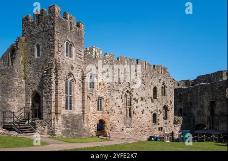 Schloss Chepstow. Chepstow, Monmouthshire, Wales, Vereinigtes Königreich. Stockfoto