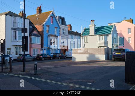 Häuser in der King Street Aldeburgh Suffolk Stockfoto