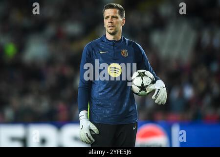 Barcelona, Espagne. Oktober 2024. Wojciech SZCZESNY aus Barcelona während des Fußballspiels UEFA Champions League, League Phase MD3 zwischen FC Barcelona und Bayern München am 23. Oktober 2024 in Estadi Olimpic Lluis Companys in Barcelona, Spanien - Foto Matthieu Mirville (S Ros)/DPPI Credit: DPPI Media/Alamy Live News Stockfoto