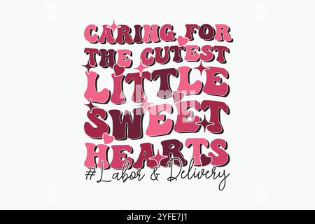 Lustiges Retro Valentine SVG Design Stock Vektor