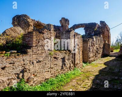 Die Wohnräume - Villa der Quintilii im archäologischen Park von Appia Antica - Rom, Italien Stockfoto