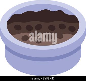 Eine kleine Tasse mit boba-Tee-Topping mit köstlichen Tapioka-Perlen Stock Vektor