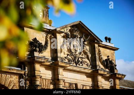 Das Chatsworth House ist ein Herrenhaus in den Derbyshire Dales in Bakewell, Derbyshire Stockfoto