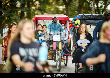 New York Central Park Pedicab Tour Stockfoto