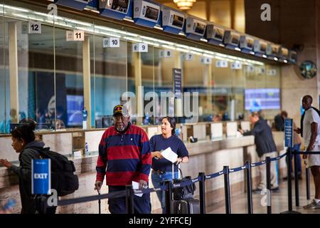 Kartenschalter für den Bahnhof Philadelphia 30th Street Stockfoto