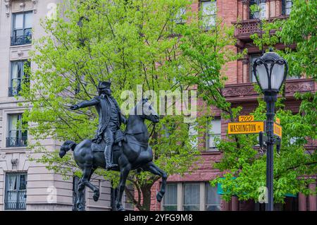 Ein wunderschönes Viertel in Mount Vernon, Baltimore Maryland USA Stockfoto