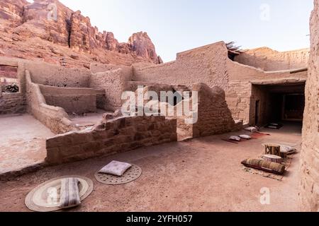 Ruinen von Lehmhäusern in der Al Ula Altstadt, Saudi-Arabien Stockfoto