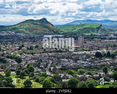 Drohnenansicht von Craigentinny und Restalrig Edinburgh Stockfoto
