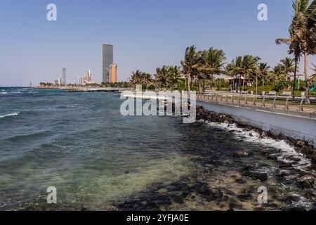 Blick auf die Corniche Promenade in Dschidda, Saudi-Arabien Stockfoto