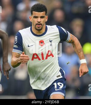 London, Großbritannien. November 2024. Tottenham Hotspur / Aston Villa - Premier League - Tottenham Hotspur Stadium. Tottenham Hotspur: Dominic Solanke. Bildnachweis: Mark Pain / Alamy Live News Stockfoto