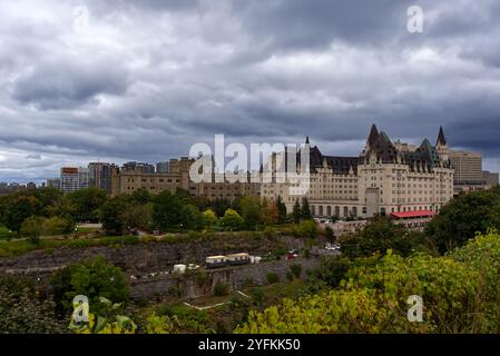 Ottawa - Fairmont Château Laurier & Major Hill's Park Stockfoto