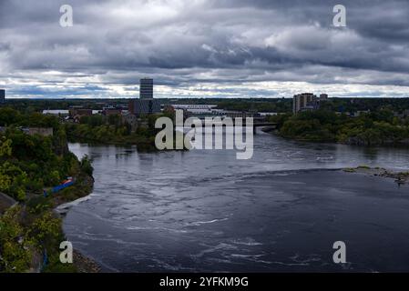 Ottawa River vom Parliament Hill Stockfoto