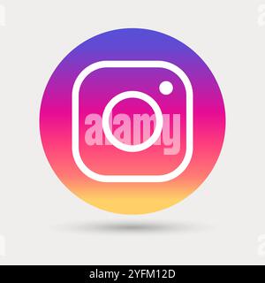 Kamerasymbol Social-Media-Zeichen Symbol instagram-Logo Kamerasymbol Vektor-Illustration. Stock Vektor