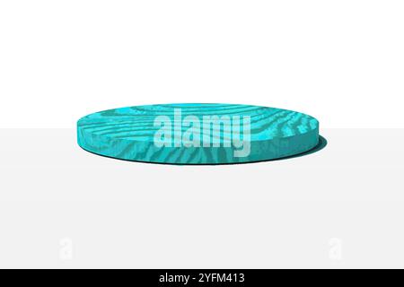 Türkisfarbene runde Plattform, ideal für die Produktpräsentation. Stock Vektor