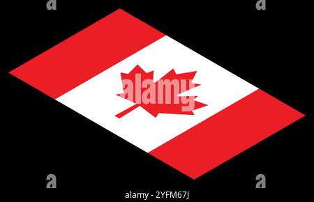 Offizielle Flagge Kanadas, rot und weiß. Stock Vektor