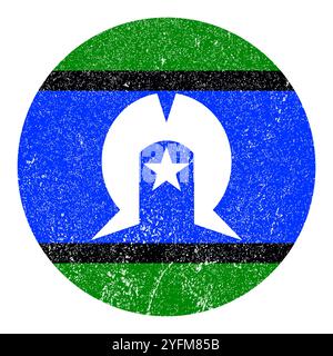 Kreisflagge der Indigenen der Republik Australian Torres Strait Islander. Stock Vektor