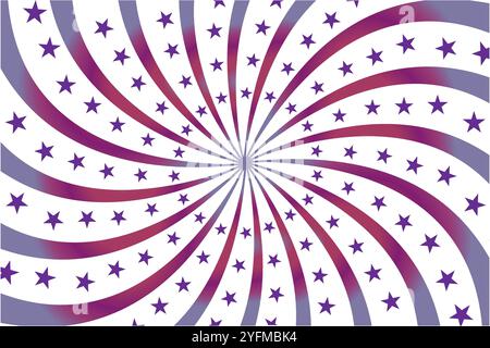 Zirkus Sternform Retro-Poster Hintergrund isolierter Vektor. Stock Vektor