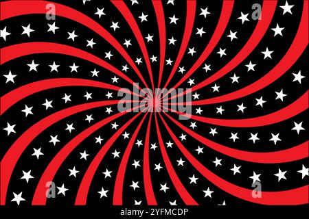 Zirkus Sternform Retro-Poster Hintergrund isolierter Vektor. Stock Vektor