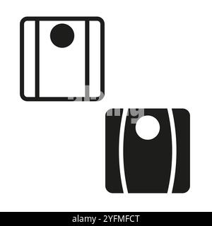 Symbol „Gewicht“. Skalensymbol. Fitnessgerät. Vektorabbildung. Stock Vektor