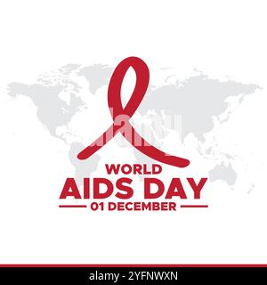Welt-AIDS-Tag Dezember 01 Hintergrund Vektor-Illustration, Welt-AIDS-Tag Hintergrund. Awareness-Kampagne zum Welt-AIDS-Tag. Poster, Banner, Flyer, Post, Stock Vektor
