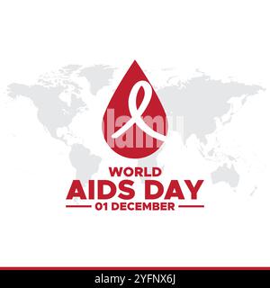 Welt-AIDS-Tag Dezember 01 Hintergrund Vektor-Illustration, Welt-AIDS-Tag Hintergrund. Awareness-Kampagne zum Welt-AIDS-Tag. Poster, Banner, Flyer, Post, Stock Vektor
