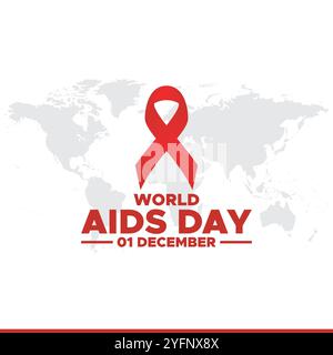Welt-AIDS-Tag Dezember 01 Hintergrund Vektor-Illustration, Welt-AIDS-Tag Hintergrund. Awareness-Kampagne zum Welt-AIDS-Tag. Poster, Banner, Flyer, Post, Stock Vektor