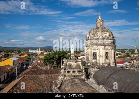 Nicaragua, Granada, Iglesia Nuestra Señora de La Merced, Blick vom Glockenturm Stockfoto