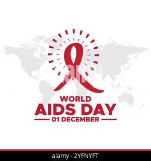 Welt-AIDS-Tag Dezember 01 Hintergrund Vektor-Illustration, Welt-AIDS-Tag Hintergrund. Awareness-Kampagne zum Welt-AIDS-Tag. Poster, Banner, Flyer, Post, Stock Vektor