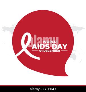 Welt-AIDS-Tag Dezember 01 Hintergrund Vektor-Illustration, Welt-AIDS-Tag Hintergrund. Awareness-Kampagne zum Welt-AIDS-Tag. Poster, Banner, Flyer, Post, Stock Vektor