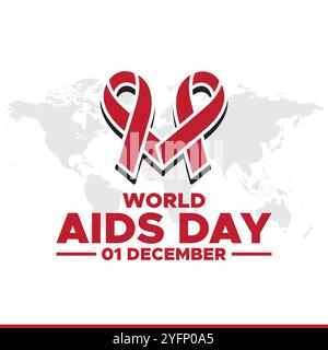 Welt-AIDS-Tag Dezember 01 Hintergrund Vektor-Illustration, Welt-AIDS-Tag Hintergrund. Awareness-Kampagne zum Welt-AIDS-Tag. Poster, Banner, Flyer, Post, Stock Vektor