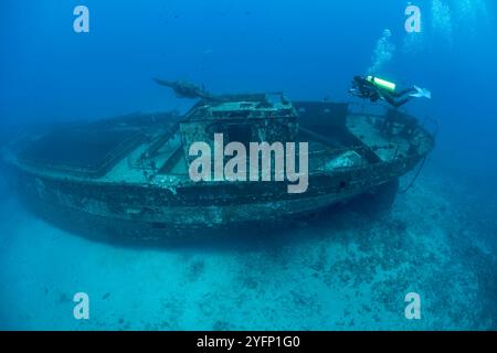 Der karthagische, Lahaina Wahrzeichen, wurde als eine künstliche Riff vor Lahaina, Maui, Hawaii im Dezember 2005 gesunken. Stockfoto